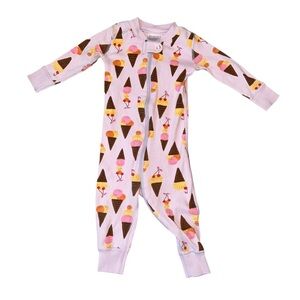 Hannah Anderson Ice Cream Print Organic Cotton Kids One Piece 6-12m Onesie